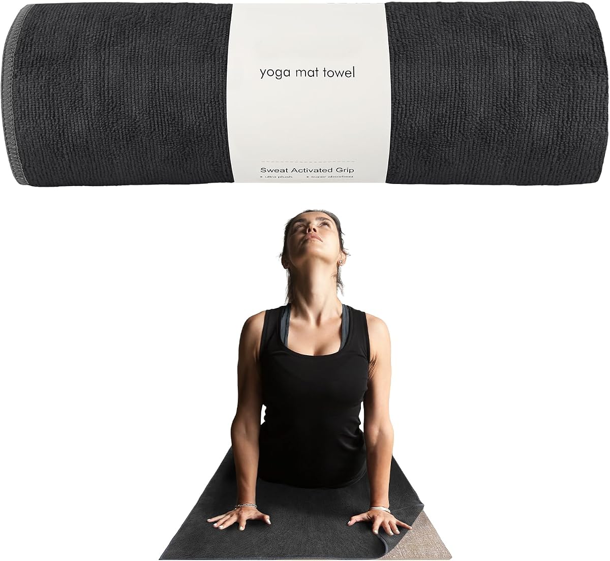 Muka Toalla para esterilla de yoga para yoga caliente, antideslizante, cubierta para esterilla de pilates, toalla suave absorbente para el sudor de gimnasio, 72x24 pulgadas