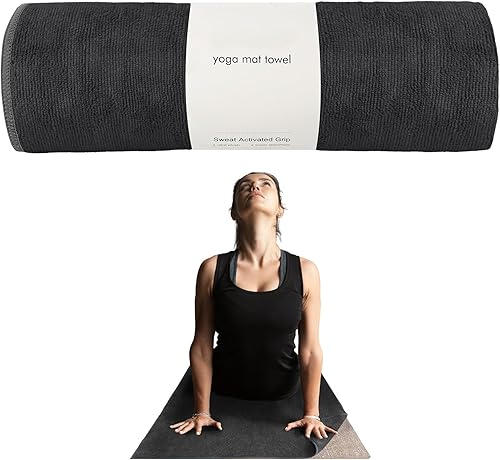 Miniatura 1 de Muka Toalla para esterilla de yoga caliente, antideslizante, cubierta de tapete de pilates, absorbente, suave, toalla de sudor para gimnasio, 72 x
