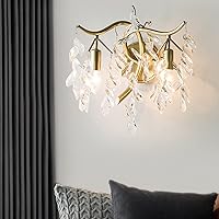 Vista 5 de Luces de pared para dormitorio, apliques de pared, lámpara de pared francesa de doble cabeza, lámpara de pared de cristal retro, lámpara de sala