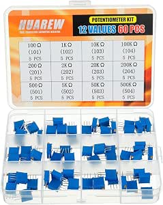 Aexit 50Pcs Potenziometro regolabile Trimmer Resistor variabile 3362P-102 1K Ohm ID: 940451 Aexit 50Pcs Potenziometro regolabile Trimmer Resistor variabile 3362P-102 1K Ohm ID: 940451