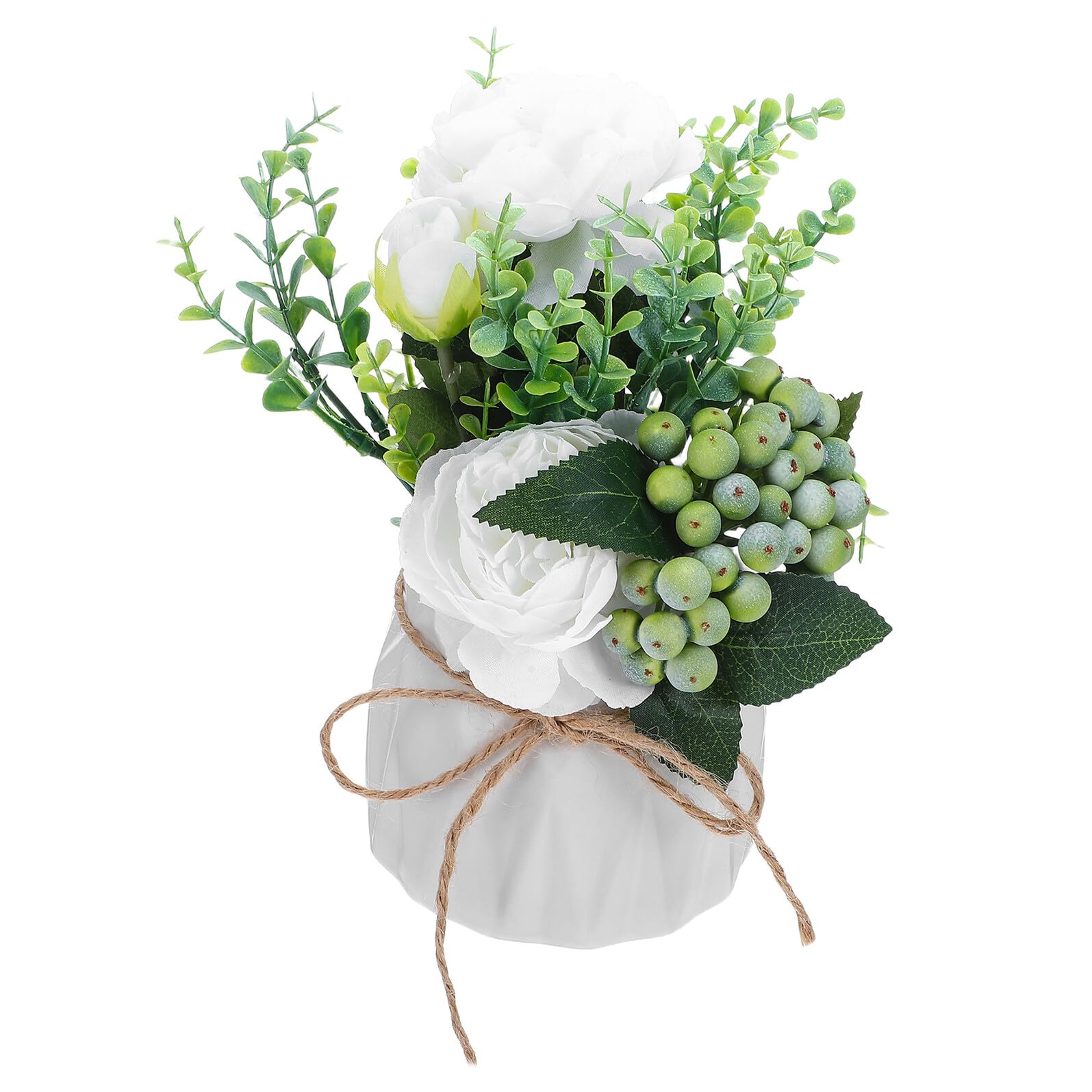 Roses artificielles réalistes en pot pour bureau et salon