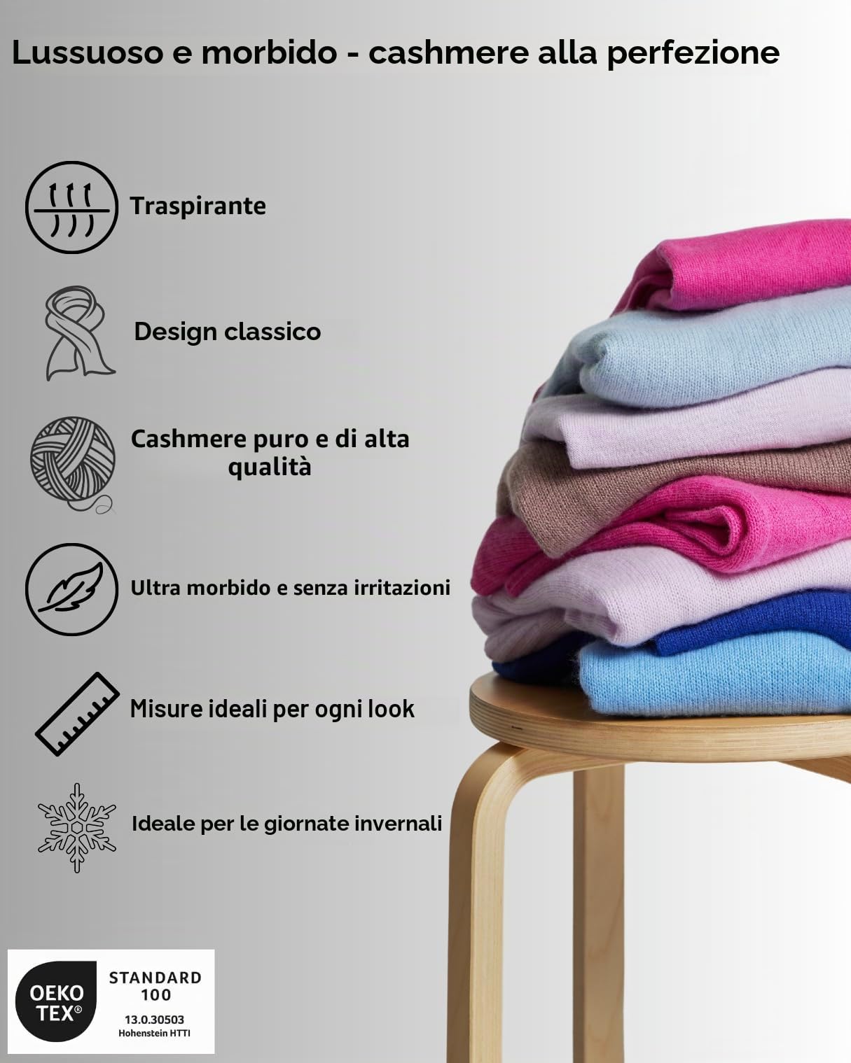 Style & Republic Sciarpa da donna in cashmere al 100% cashmere – la tua morbida sciarpa premium per eleganti momenti autunnali e invernali – disponibile in diverse tonalità