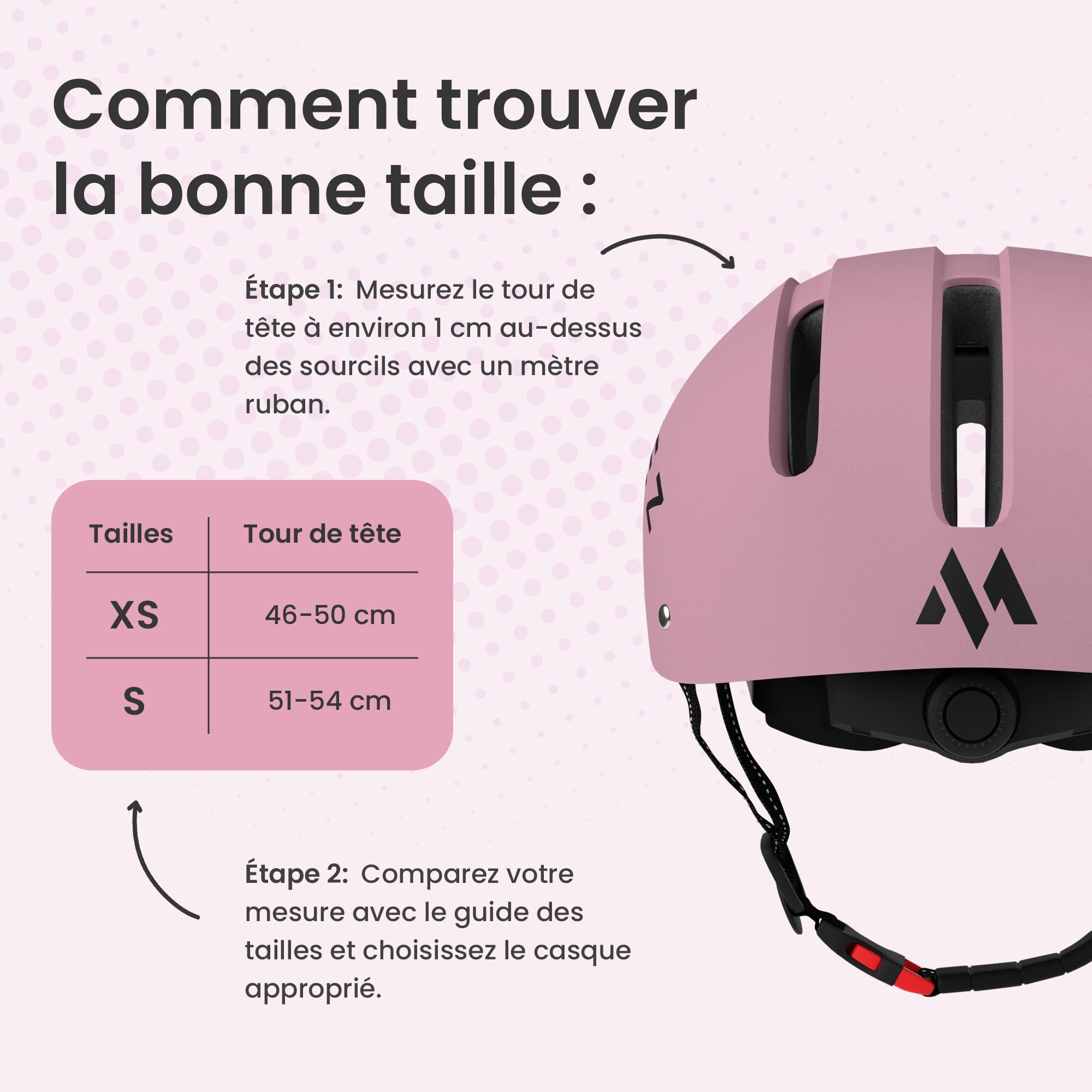 MOREEZ Casque enfant à partir de 1 an (1-7 ans), robuste et confortable casque de vélo et de vélo en ABS, réglable XS (46-50 cm) & S (51-54 cm), unisexe, fille et garçon, réfléchissant, ventilé