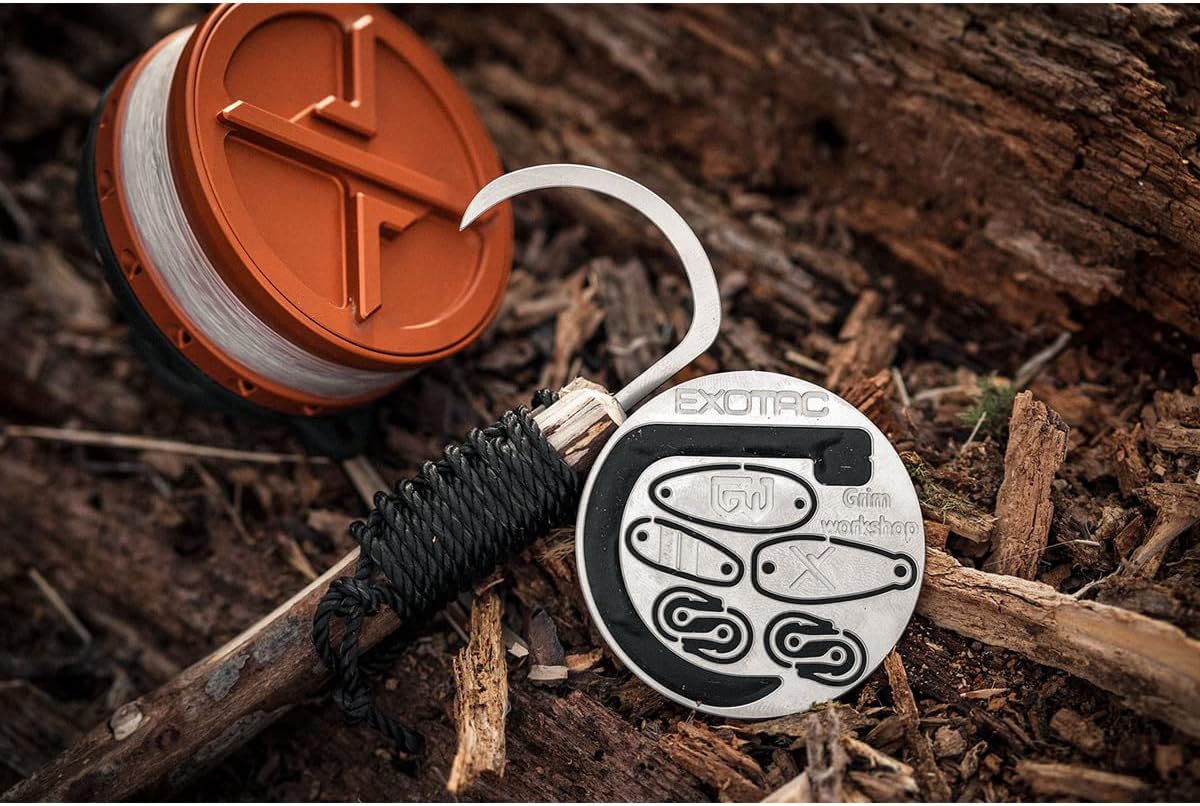 Exotac reelKIT Stackable Survival Tool Inserts, Transform Your xREEL Pocket Reel into a Food Procurement Kit, Choose from Gaff Fishing, Hunting, and Lure Sets, Made in the USA