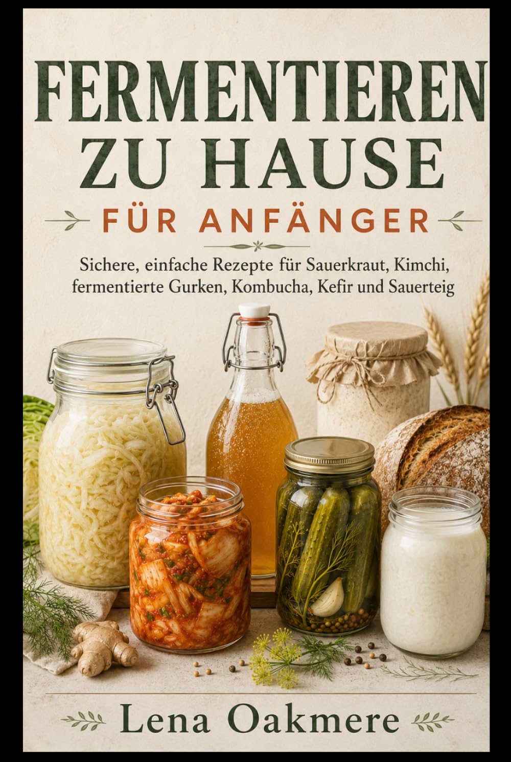 FERMENTIEREN ZU HAUSE FÜR ANFÄNGER: Sichere, einfache Rezepte für Sauerkraut, Kimchi, fermentierte Gurken, Kombucha, Kefir und Sauerteig