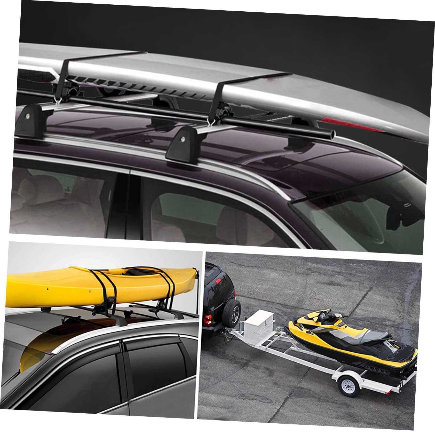 HEMOTON Straps Ratchet Roof Straps Polyester Lashing Trailer Tie Down Car Luggage Bind Belt 600 Lb. Break Strength