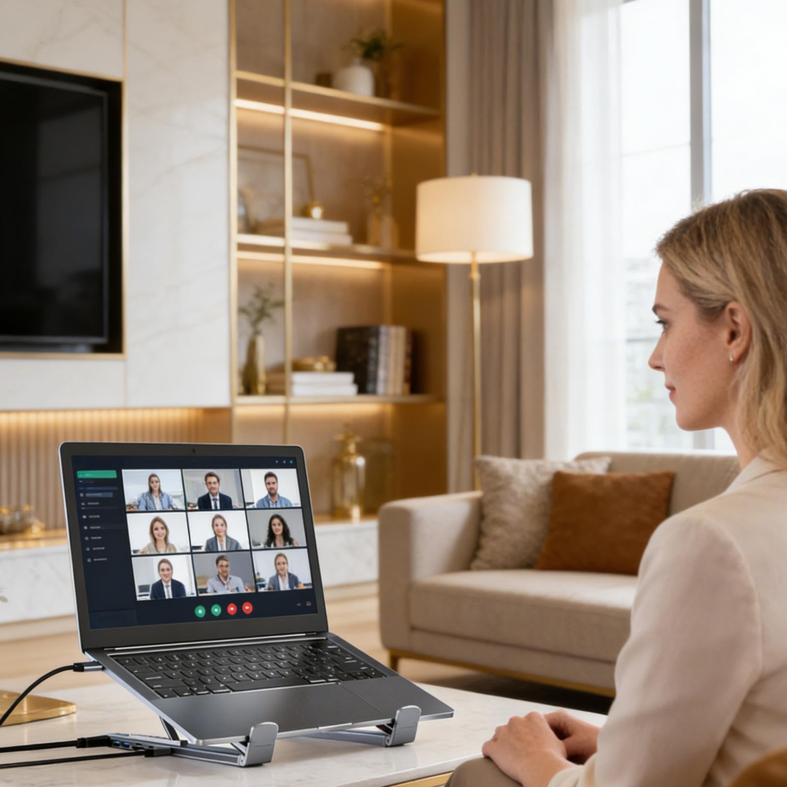 z dockingiem do laptopa 8-w-1 stacja dokująca z podstawką