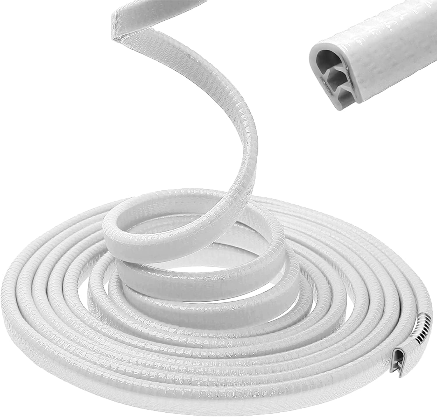 Car Door Edge Guards 16.4ft(5M) Rubber U Shape Edge Trim Seal Protector