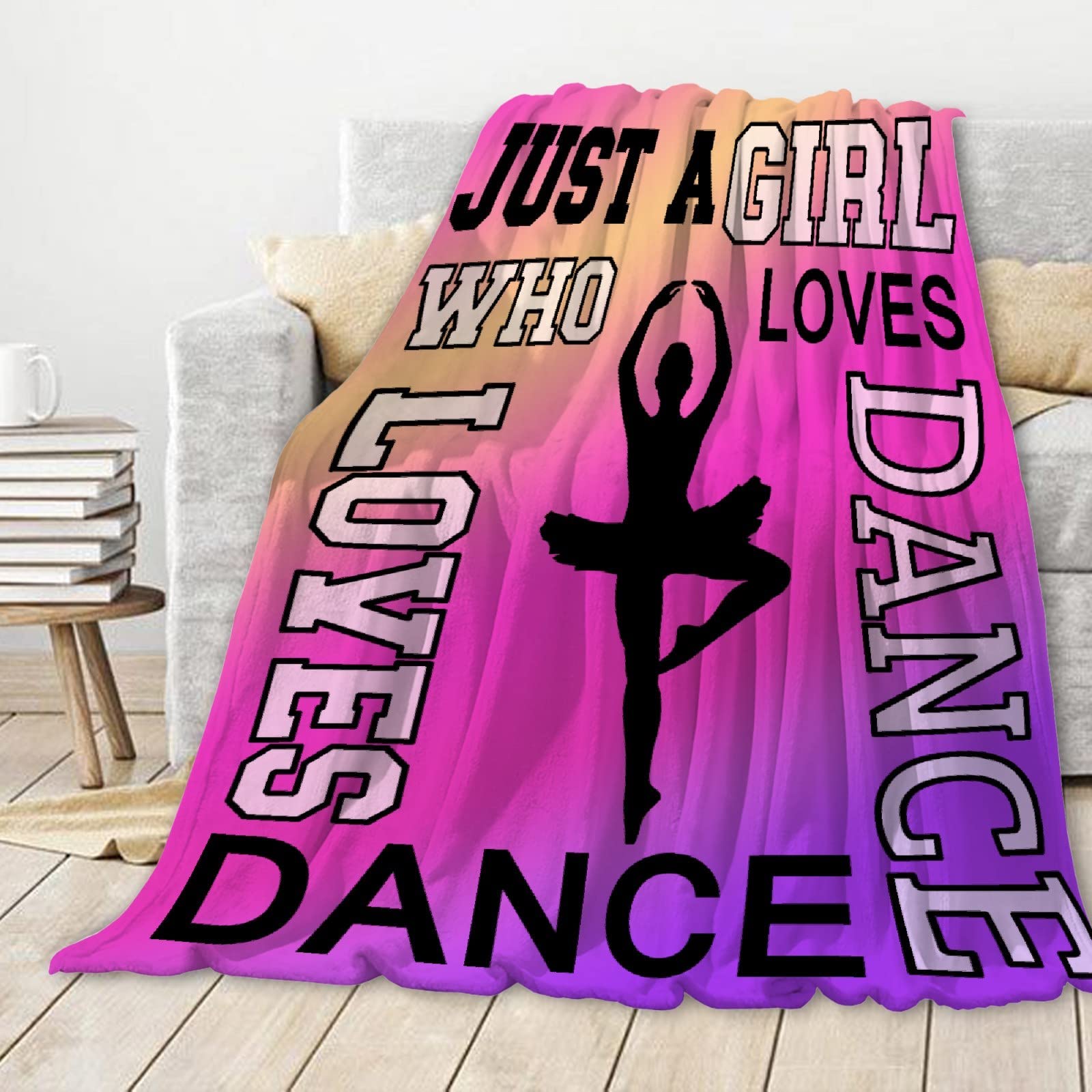 Dance Blanket | Gifts for Girls Teens Women Teachers | Plush Cozy Lightweight Bed Blanket for Couch Bed Sofa All Season | 90