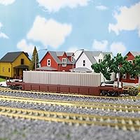 Vista 8 de Evemodel C8749 HO Scale 40ft Well Car 1:87 Fondo cóncavo 40' Carro de coche plano (3pcs - marrón)