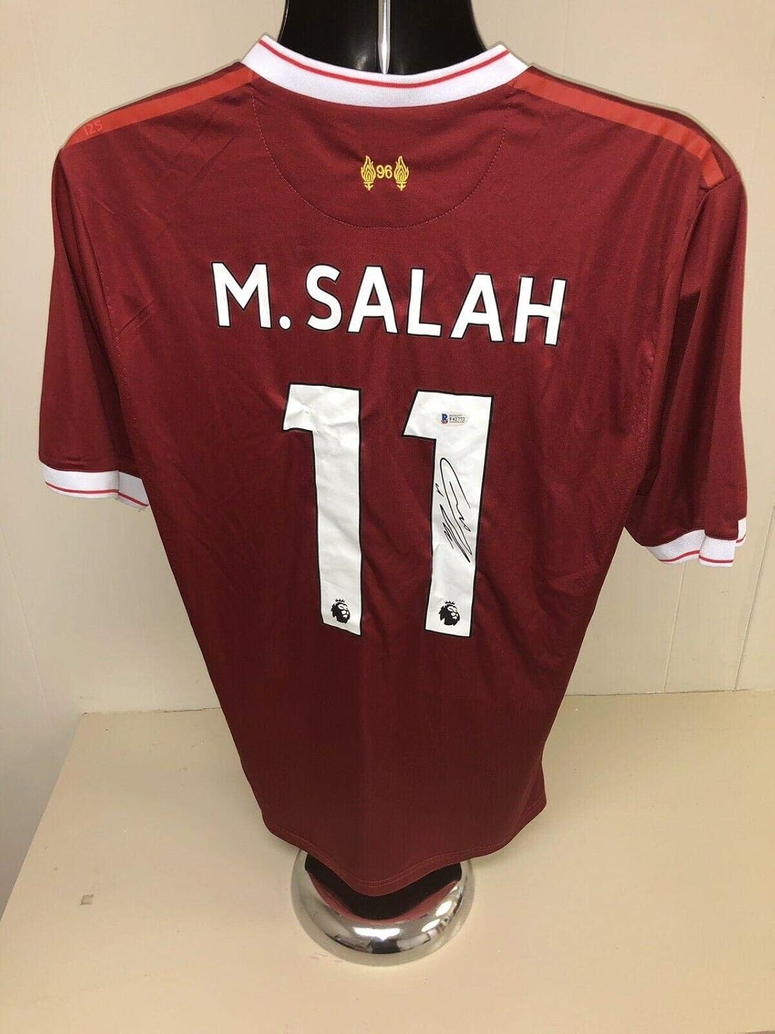 Mohamed Salah Signed Liverpool F.c. Jersey Bas Beckett 5 Beckett