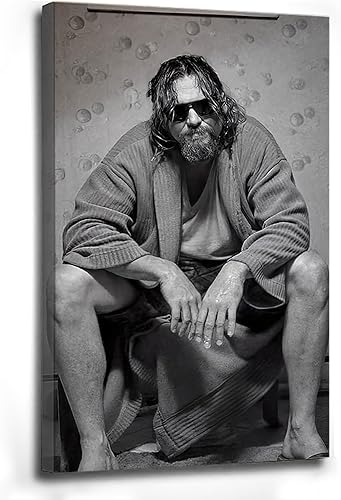 AGrAdi Decoración de baño, arte de pared divertido de la película The Big Lebowski, póster de inodoro, impresión en lienzo retro de moda, decoración