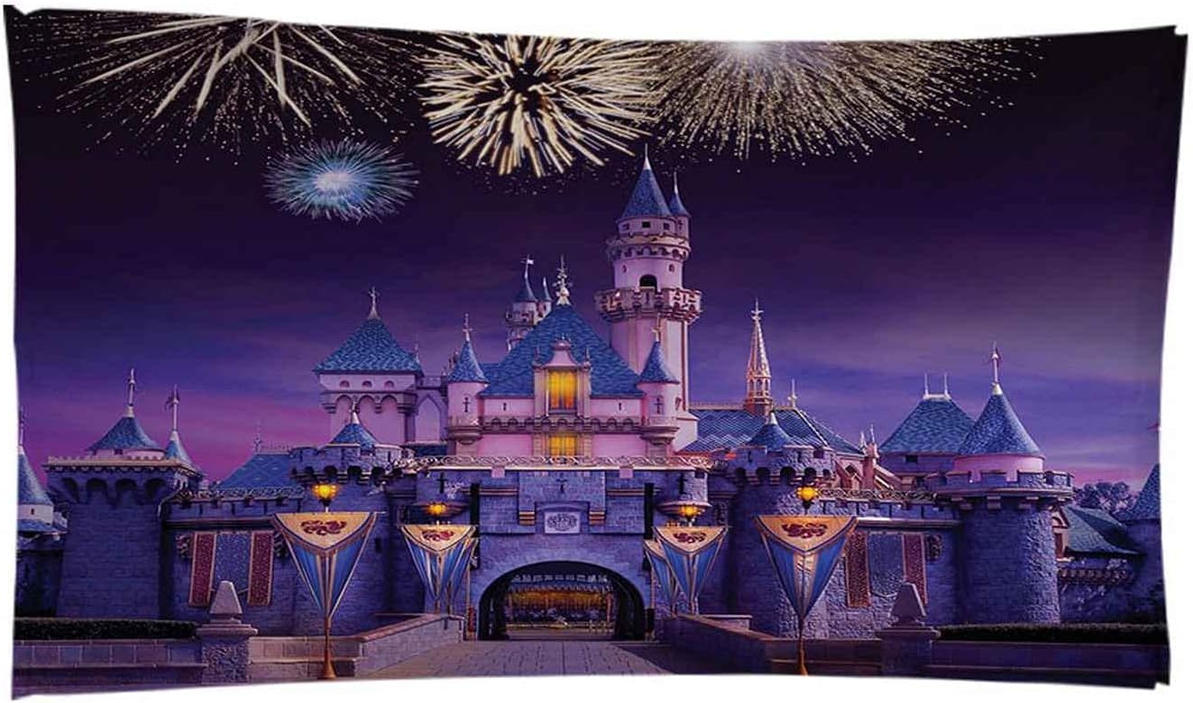 Serviette De Plage 3D, Séchage Rapide Microfibre Serviette De Bain, Beau Château De Rêve Serviettes De Plage XXL 150 X 200 Cm, Voyages, Camping, Vacances, Femme Homme Enfant Drap De Plage -6Q7T
