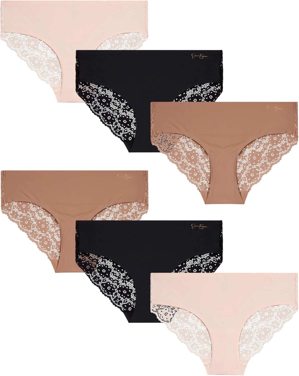 Jessica Simpson Seamless Underwear For Women, Lace Hipster Panties, Cute Breathable and Comfortable Multipack, Ropa Interior - Image 7