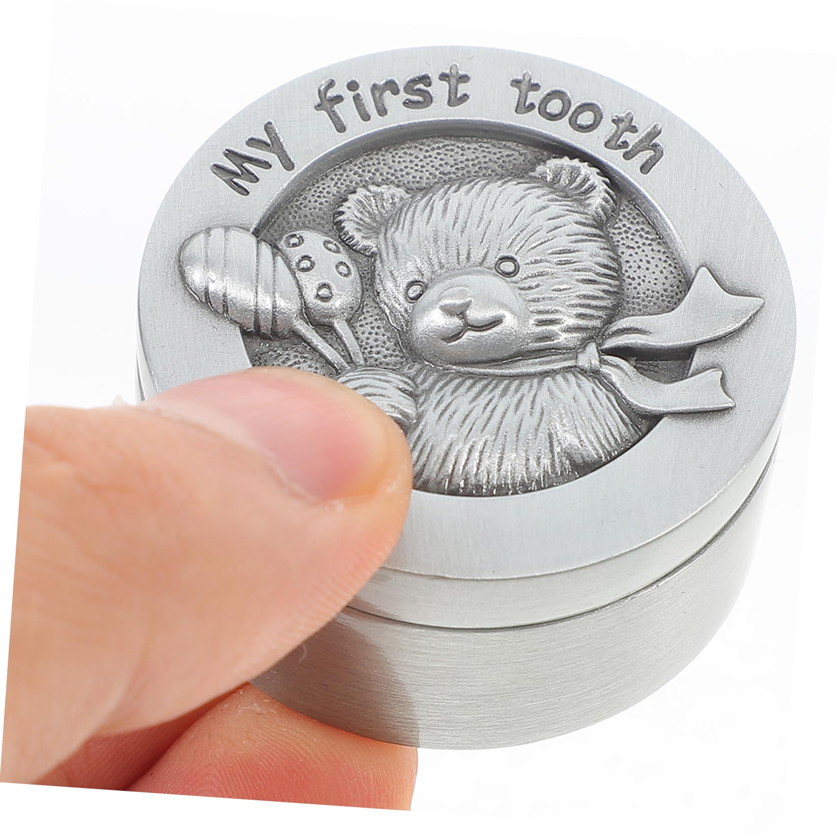 HANABASS 5 Stück Metalllegierung Milchzahndose für Junge Mädchen Langlebige Aufbewahrungsbox mit Gutem Verschluss Dekorative Souvenirbox für Erste Zähne und Locken Erinnerungsstück für
