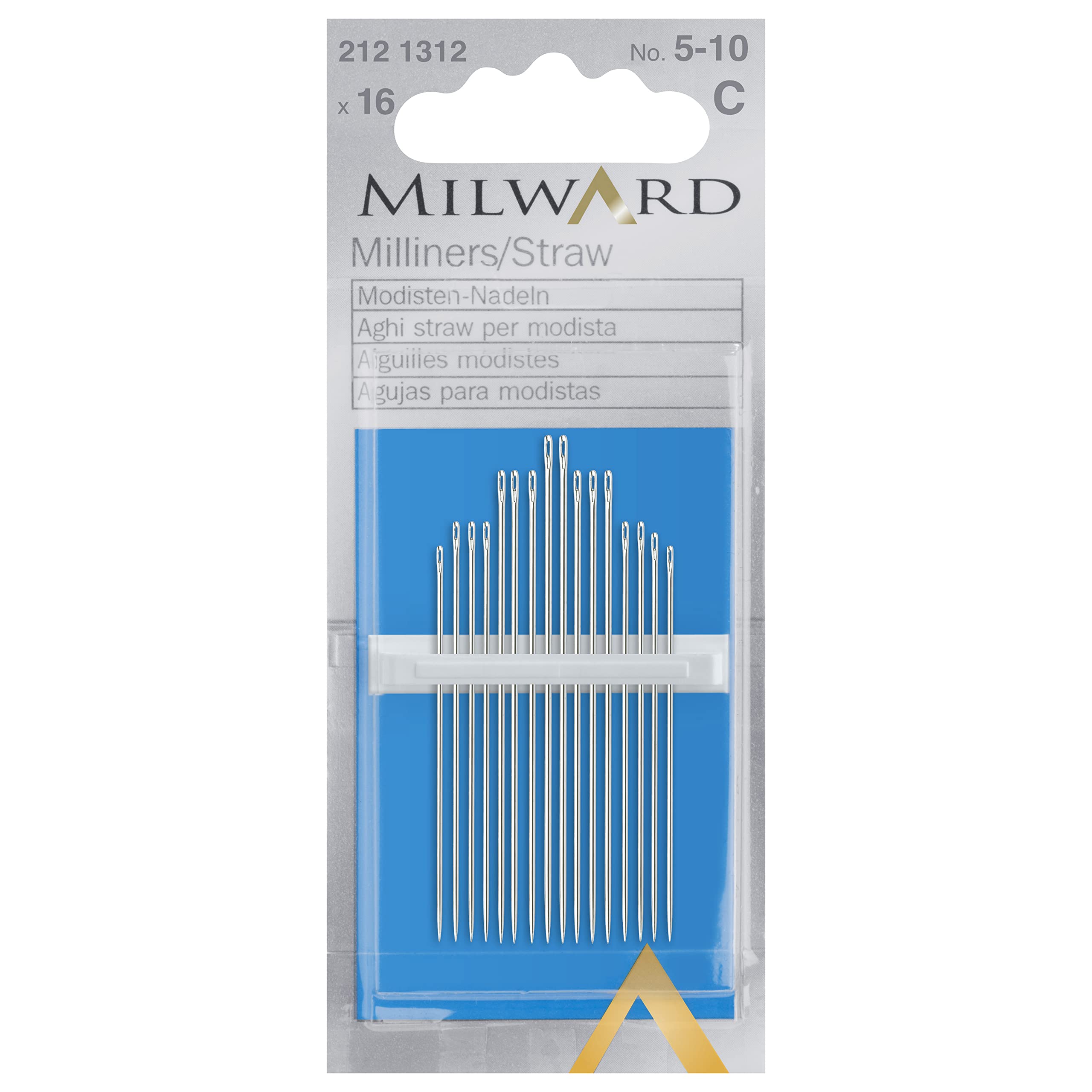 Straw/Milliners Hand Sewing Needles, Nos.5-10