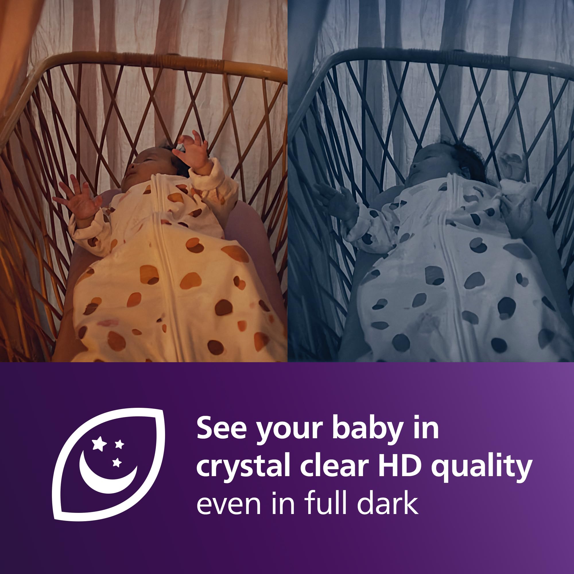 Philips Avent Connected Baby Monitor with WiFi, High-Quality HD Camera, Infrared Night Vision, Cry Detection, Two-Way Audio - Image 4