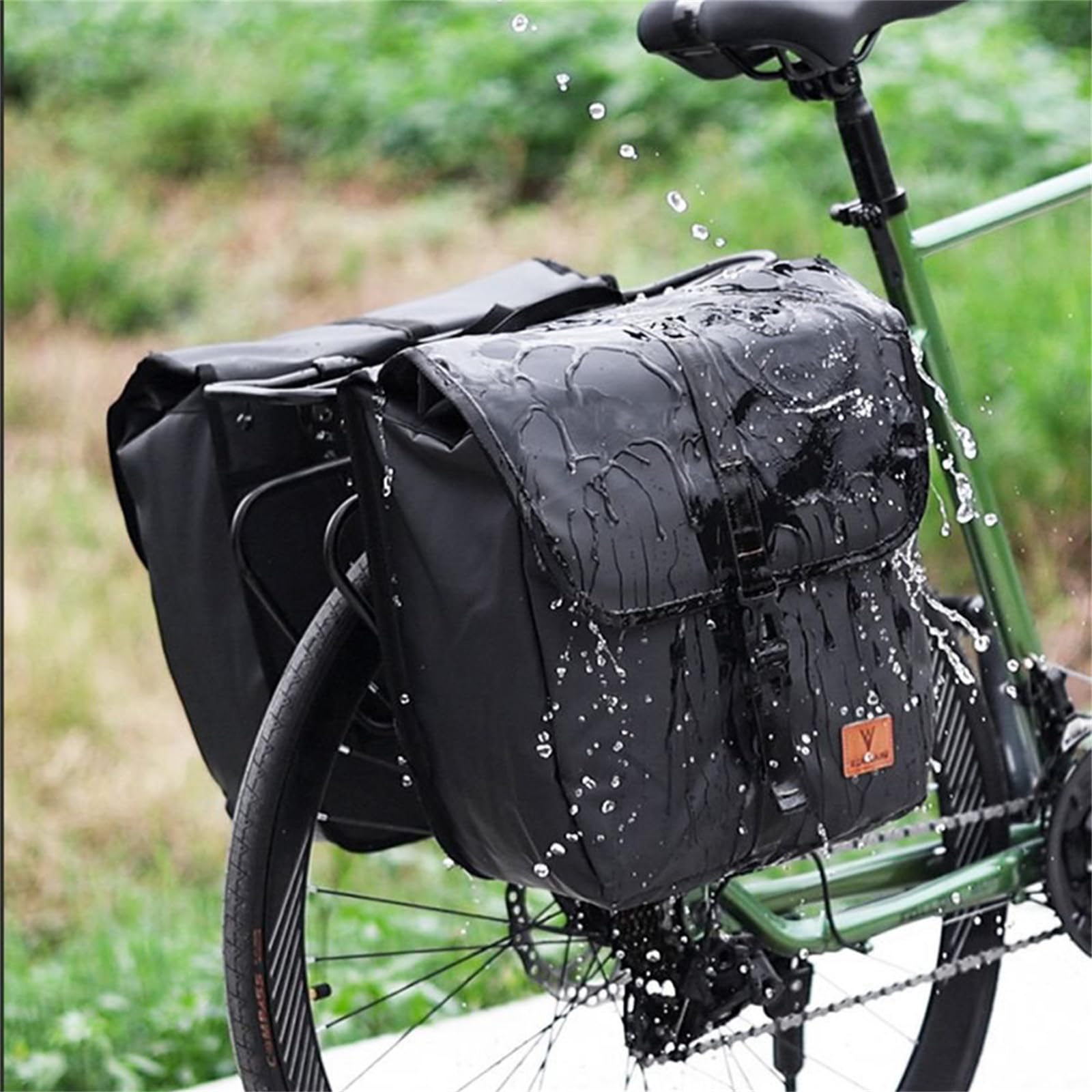 Fahrradtasche Fahrradtaschen Gepäckträgertasche Wasserdicht Radfahren Tasche Große Kapazität Gepäckträger Trunkbag (2 Stück)