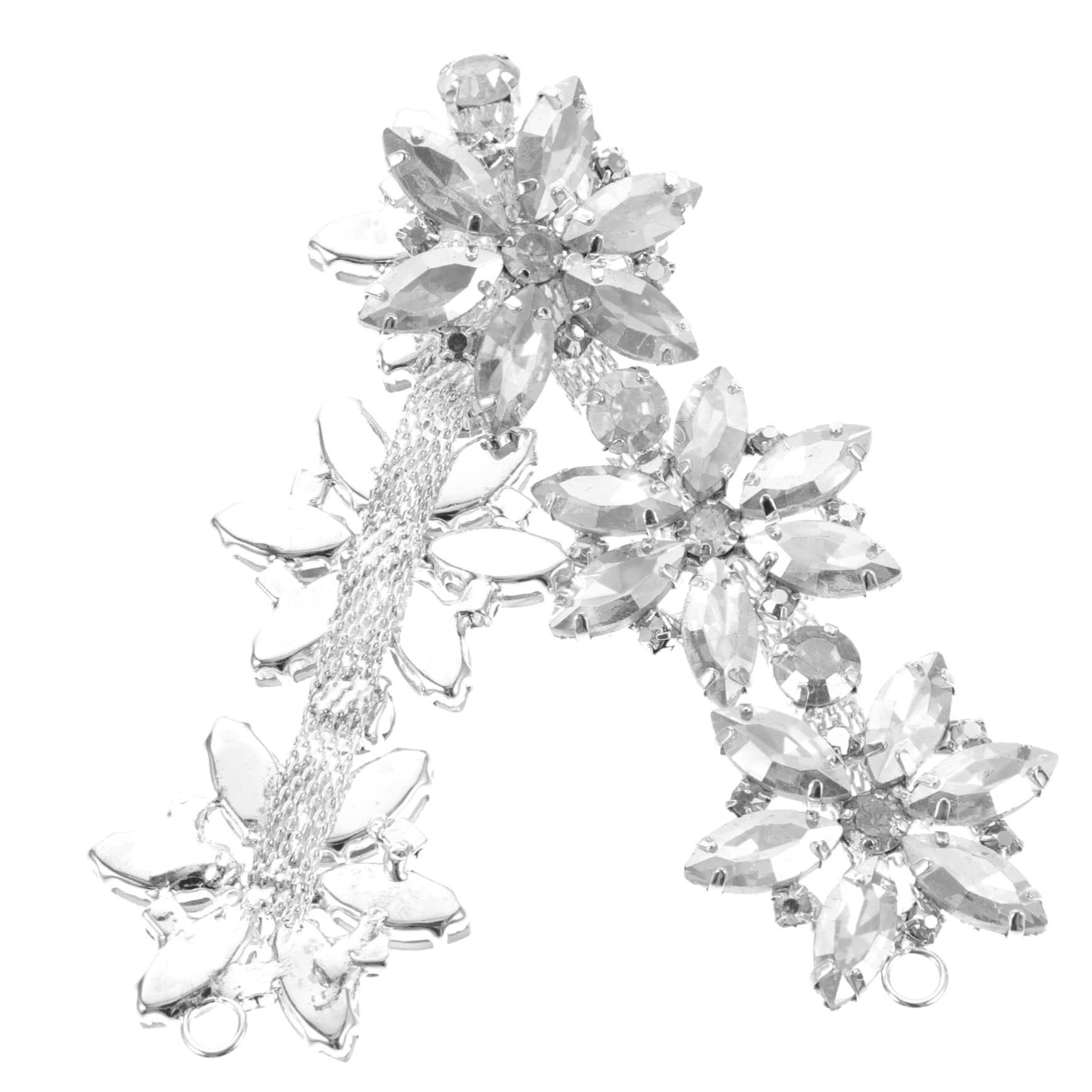 NUOBESTY 5stücke Glass Rhinestone Applique Blüten Patch Für Hochzeitsgürtel Und Accessoires Dekorative Strass-applikationen Für Brautkleider Schuhe Und Taschen Teiliges