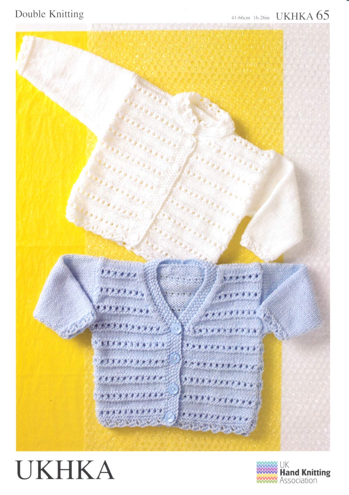 Ukhka Multicolor Baby Double Knitting Dk Pattern - Childrens Ridge Stitch Long Sleeved Cardigans 65
