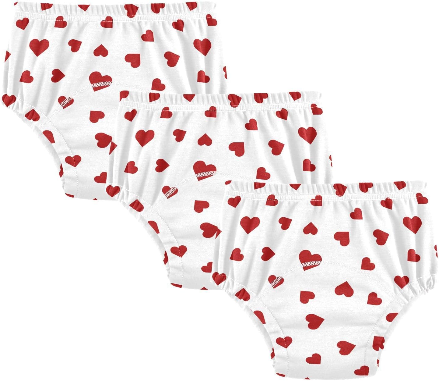 Red Heart Toddler Potty Training Underwear Cotton Absorbent Soft Baby Girl Boy Toilet Training Pants 3T