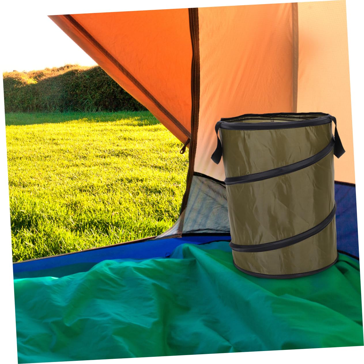 Toddmomy 2pcs Trash Can for Camping and Outdoor Use Wastebasket Bin for Vehicle and Garden Storage Easy to Fold and