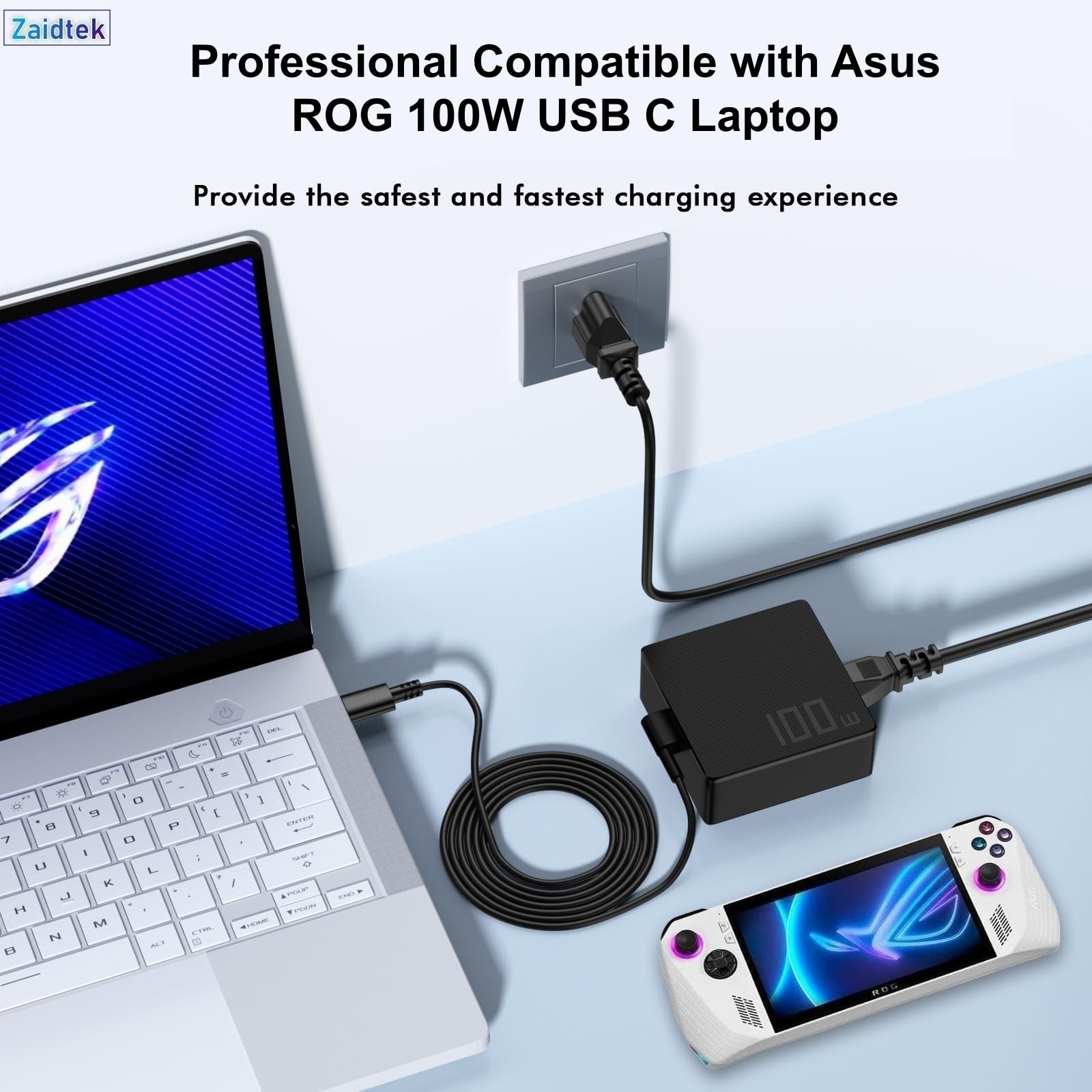 その他 ASUS RC71L-Z1E512 ROG ALLY+CHARGER DOCK ASUS ROG 65W Charger Dock for ROG Ally (HDMI 2.0, USB A, USB