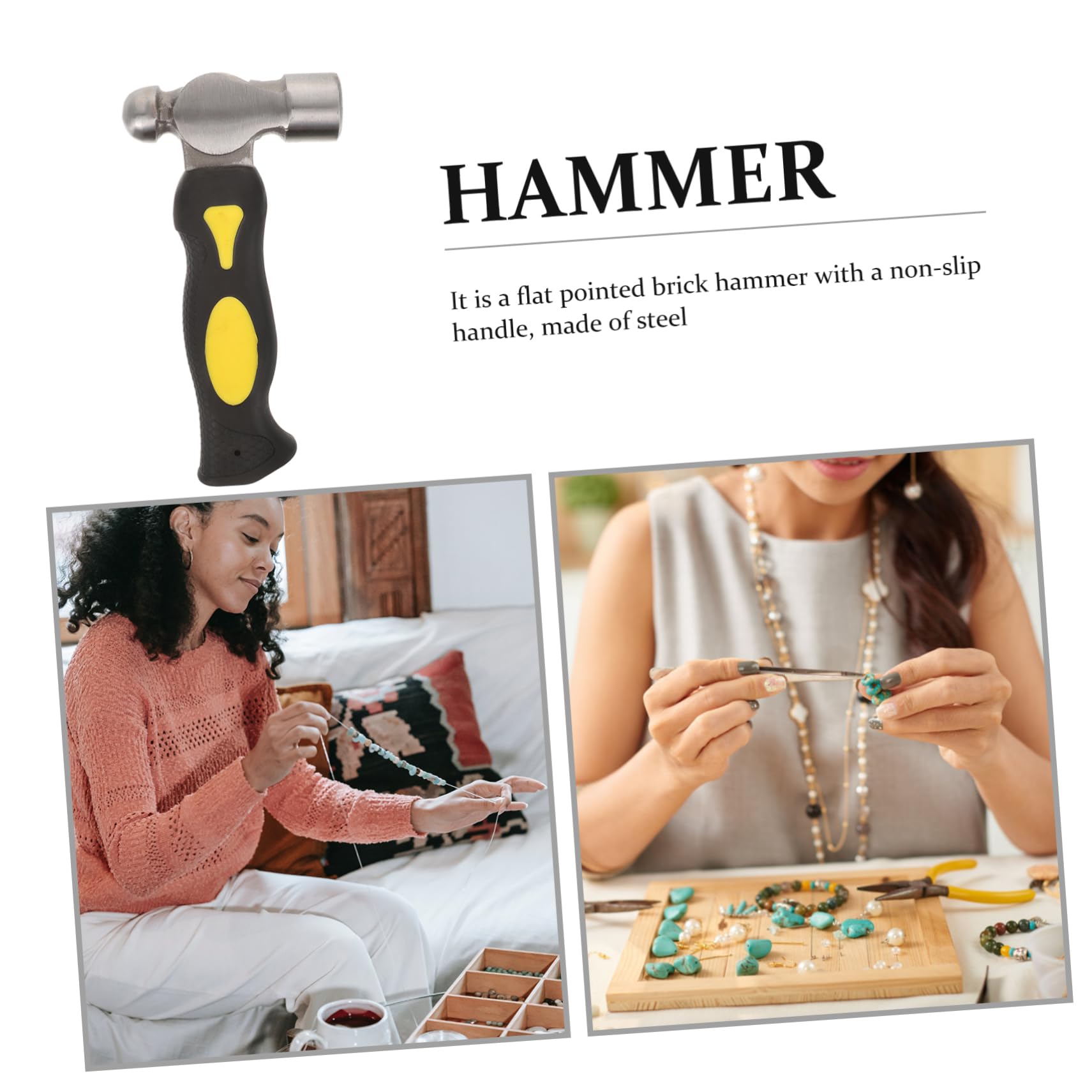 Martello In Pelle Grezza Per Creare Gioielli Con Testa Rotonda