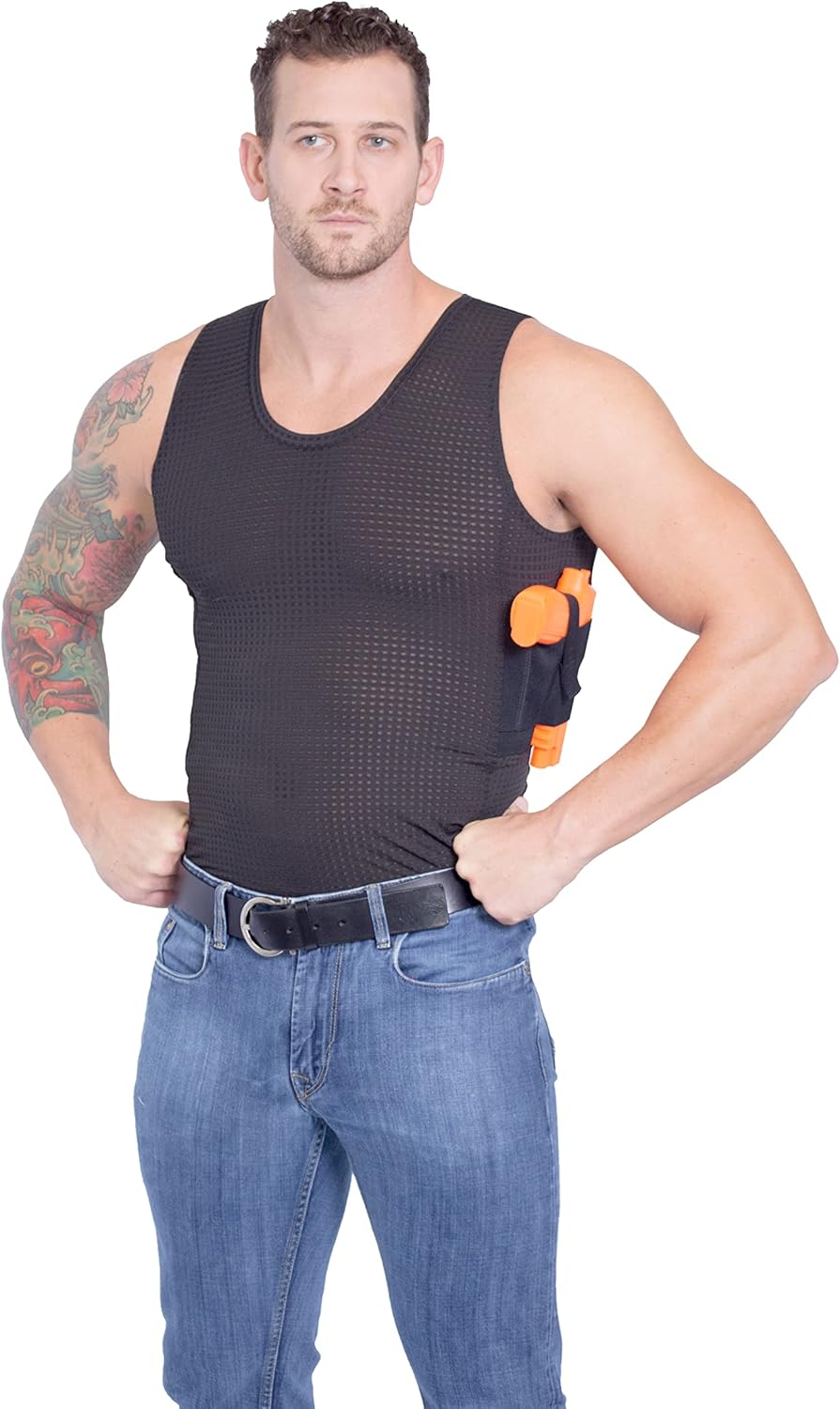 Concealed Carry Clothing Mesh Tank Top with Gun Holster CCW Tactical - Image 5