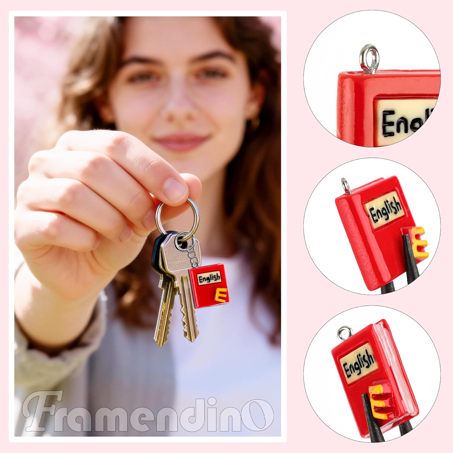 Framendino, 25 Pack School Best Teacher or Student Charms for Jewelry Making Keychain Bracelets Earrings Necklaces 5 Styles - Image 6