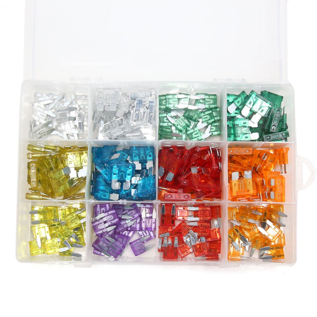 240Pcs 5A 10A 15A 20A 25A 30A 35A Mini Medium Car Casing Blade Style Fuse Kit