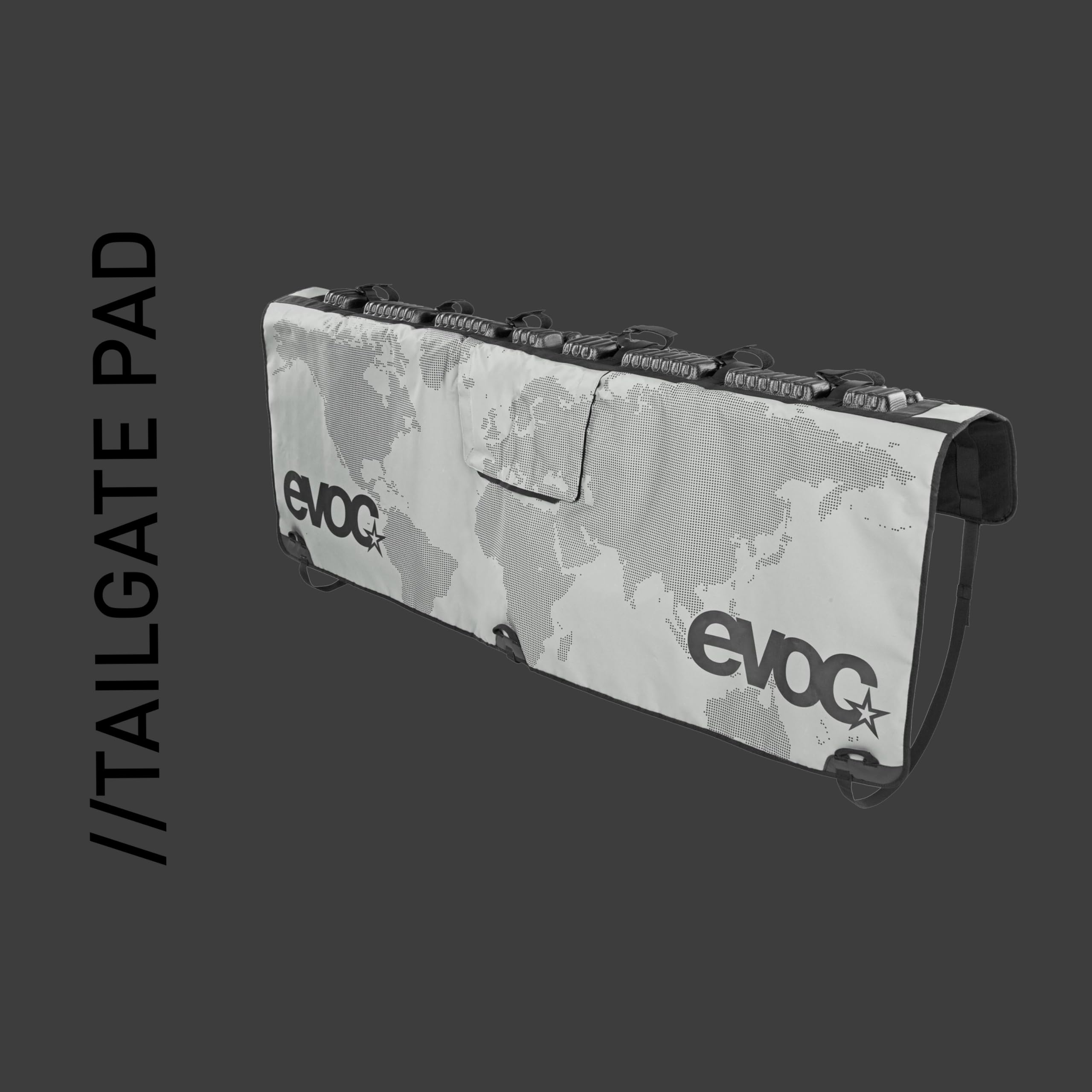 EVOC TAILGATE PAD für Fahrradtransport im Pickup (Fahrradtransport, sichere Fixierung von bis zu 6 Bikes, Schnellzugriff zum Ladeklappenhebel, Schutz für Pickup und Bike)