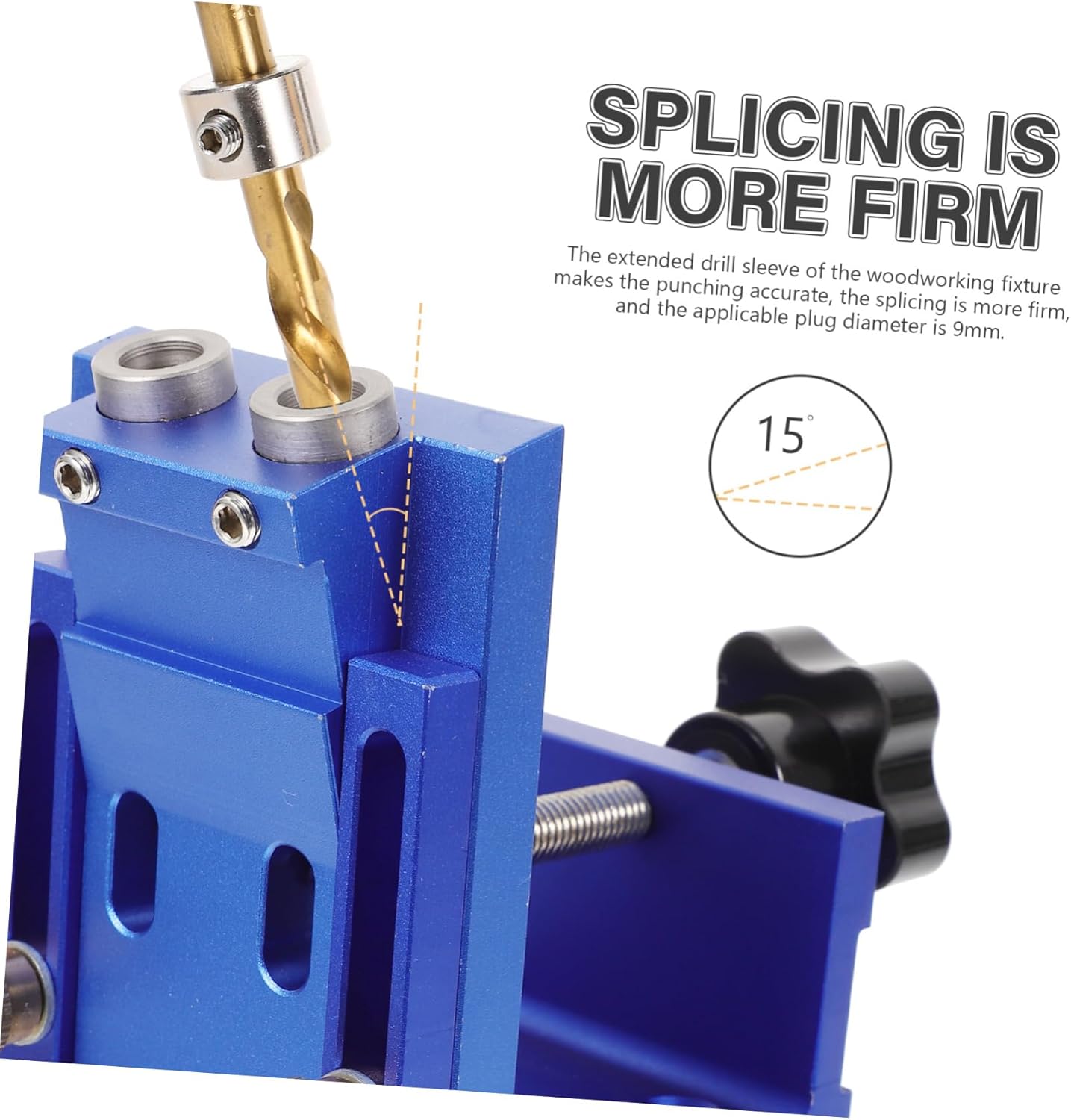 1set Pocket Hole Kit for Woodworking Portable Dowel Drilling Tool Extended Drill Sleeve for Accurate Screw Connections for Diy Carpentry Projects