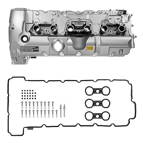 11127552281 Juego de juntas y cubierta de válvula de aluminio compatible con BMW E82 128i E9X 323i 328i E60 528i E70 X5 3.0si E83 X3 E85 Z4 E89 Z4