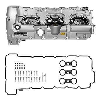 High Soar 11127552281 All Aluminum Valve Cover & Gasket Kit Upgrade Performance Compatible with 2006-2013 BMW128i 323i 328i 528i X3 X5 N52 N51
