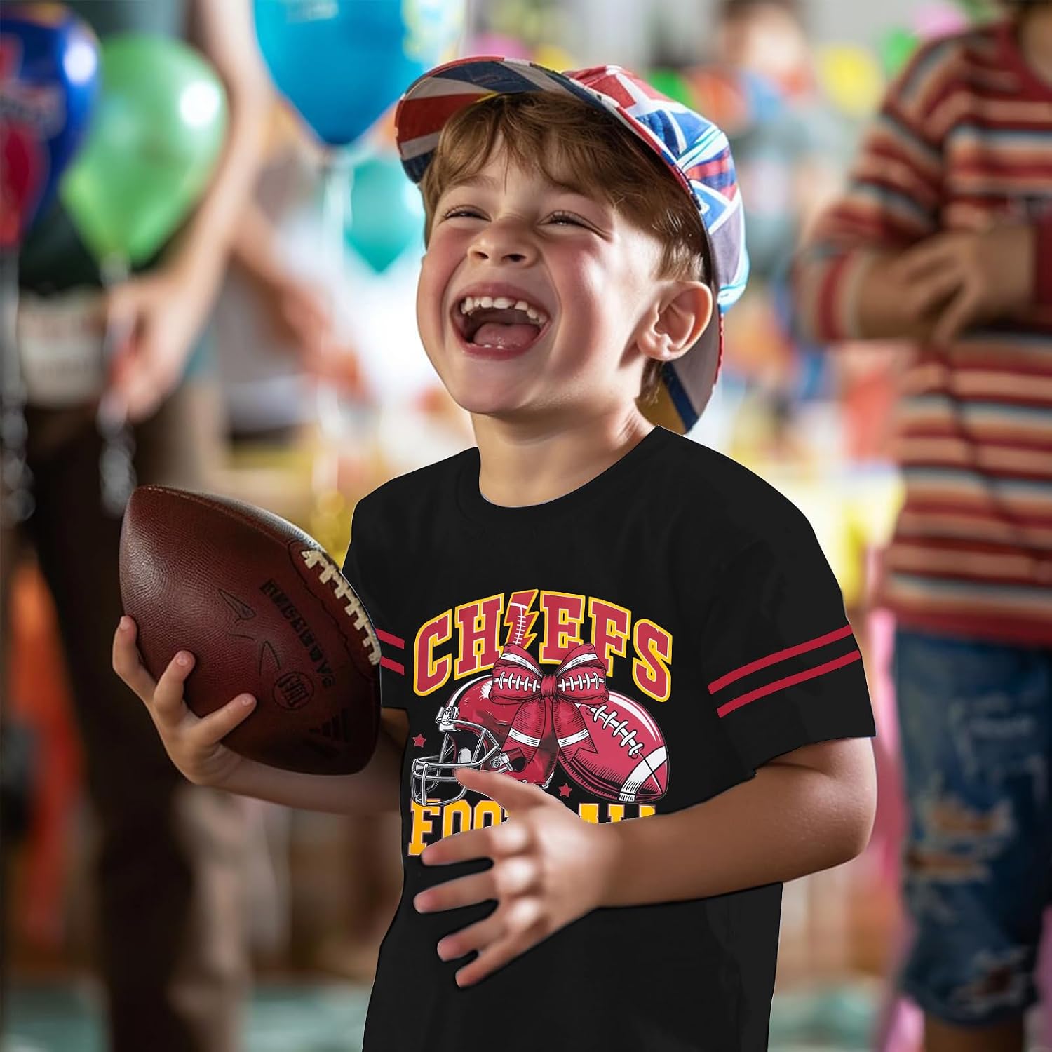 Football Shirt Boys Girls Game Day T Shirts Kids 1960 Football Team Fans Tees Graphic Short Sleeve Tops