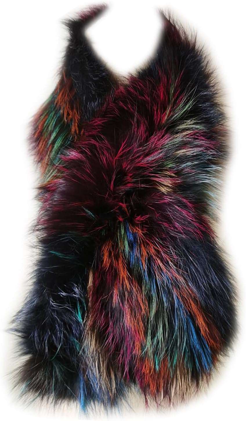 Women Winter Scarves Real Fox Hair Scarf Girls Neck Warmer Neckerchief Wrap Wedding Party