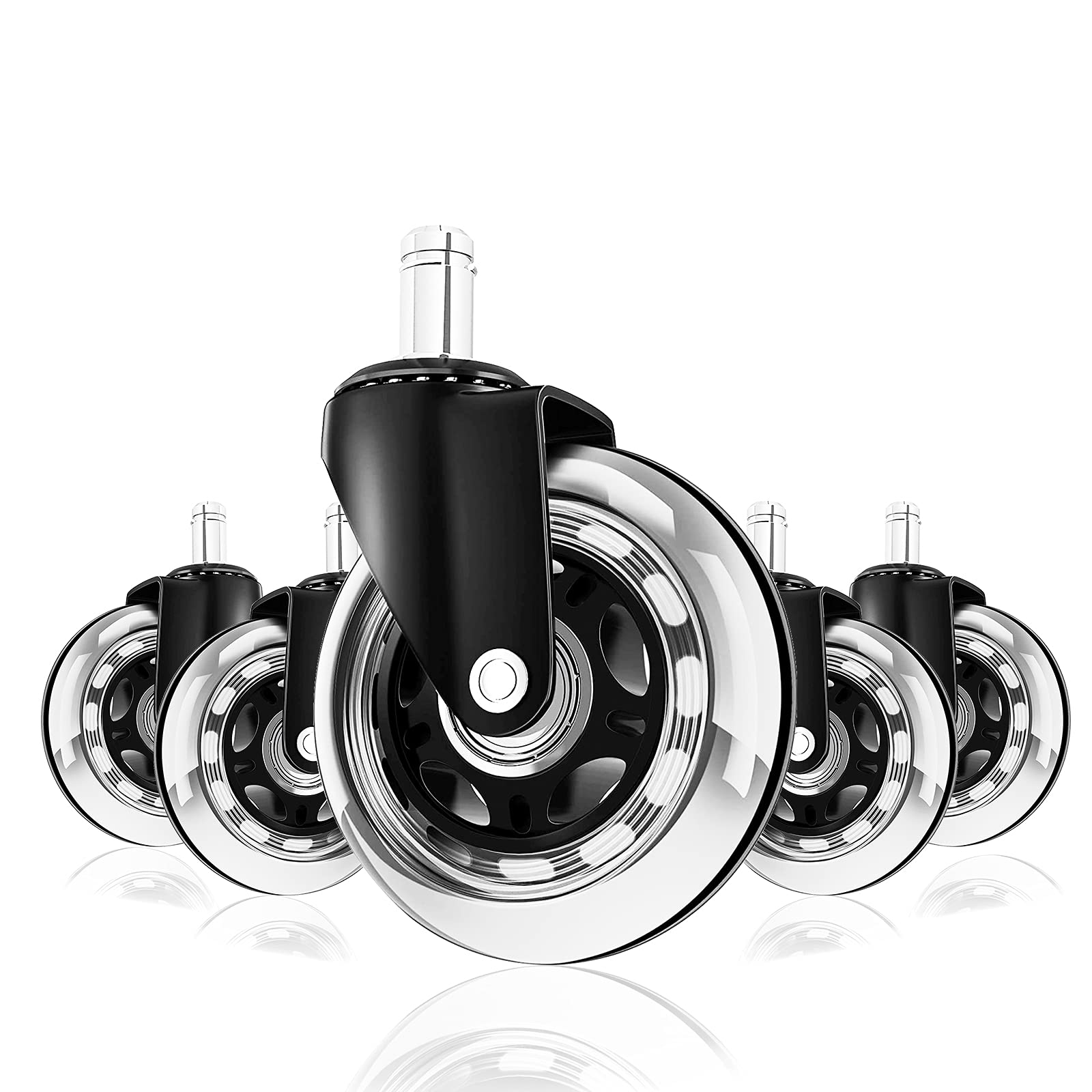 Buy Office Chair Caster Wheels 10mm Stem, Fit IKEA Chairs Only, 3