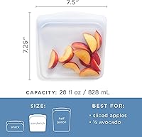 Vista 2 de Bolsa de almacenamiento reutilizable de silicona Stasher, bolsas para sándwiches, bolsa de congelador reutilizable, apta para microondas