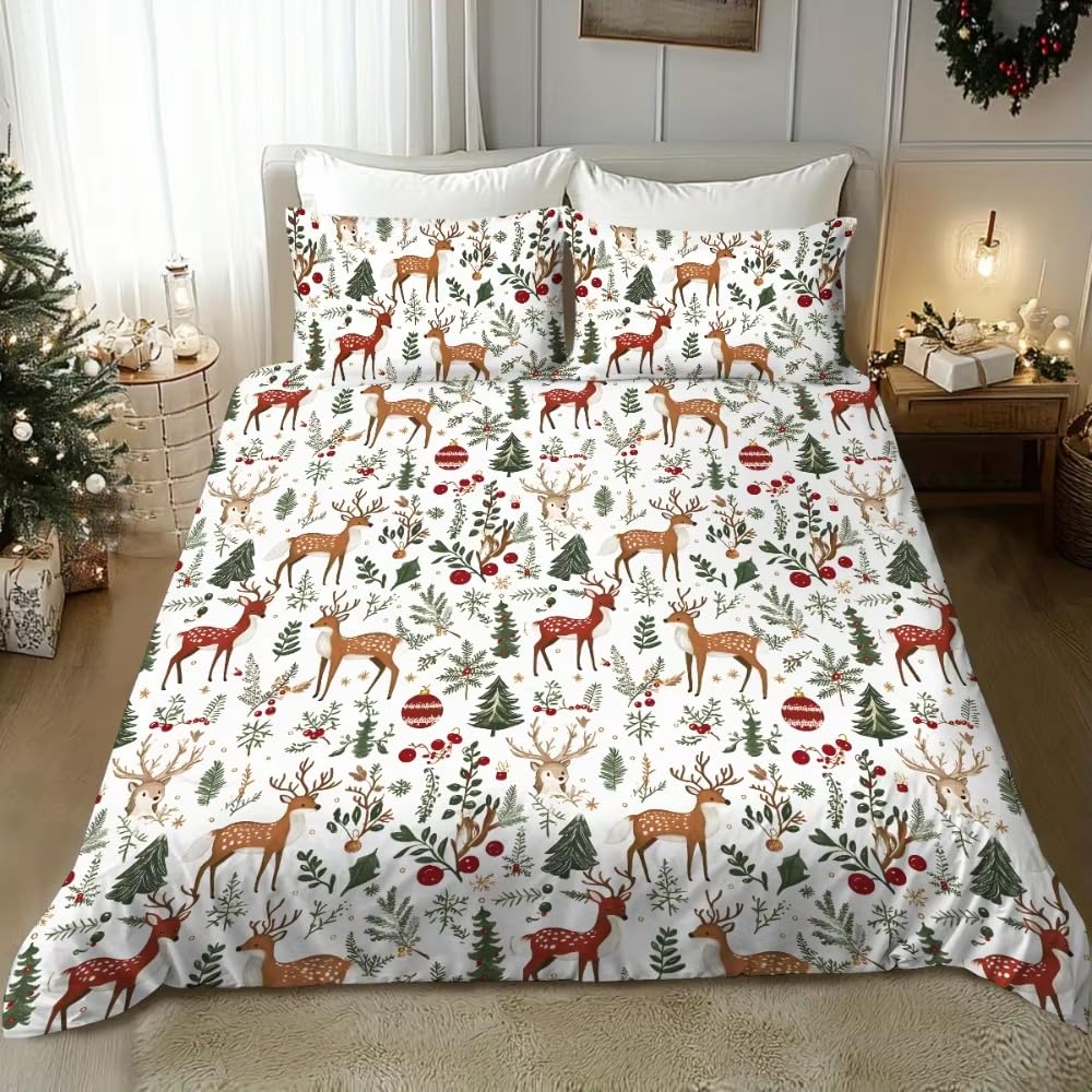 Parure de lit Noël 140x200 pour chambre enfant festive