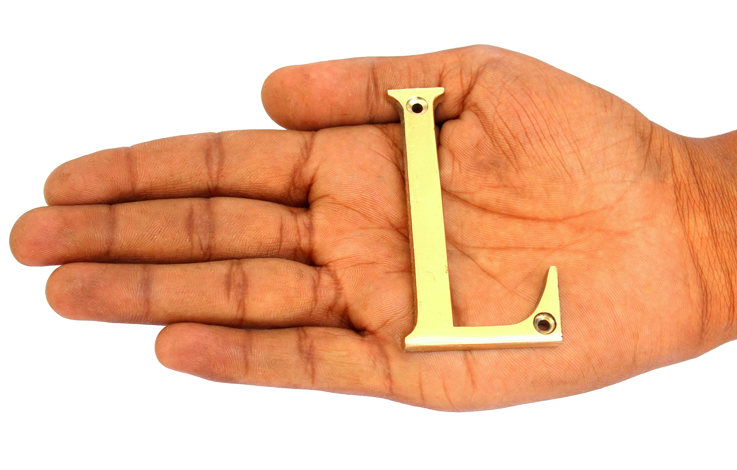 Brass Door Name Alphabets - 3 Inch Golden Letters For House Hotel Wall Plaques