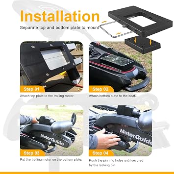 8M0120717 Xi Series Trolling Motor Quick-Release Mounting Bracket Kit for bow mounted MotorGuide Xi Series Trolling Motors