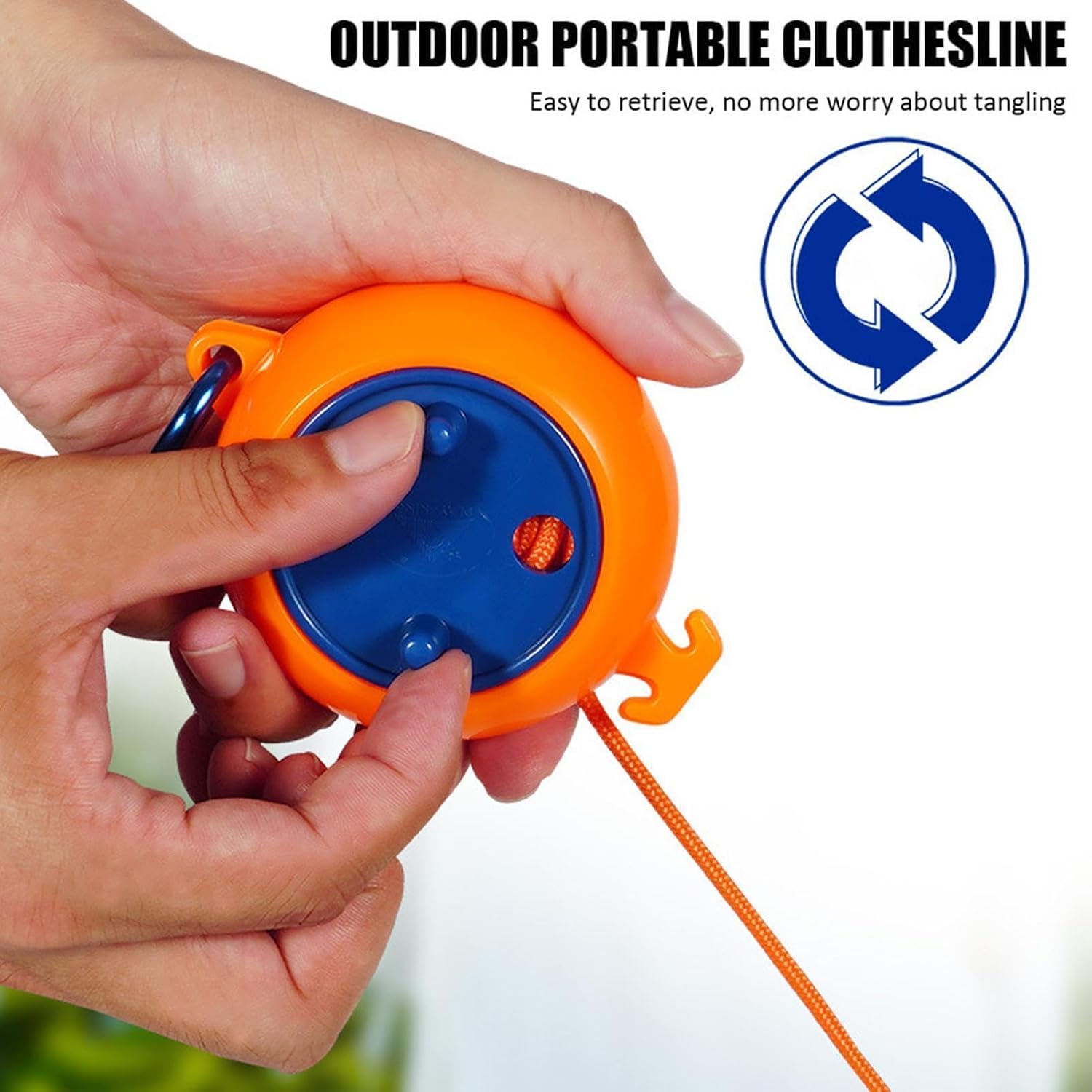 Travel Clothesline | Windproof Outdoor Clothesline Rope with Storage Bag | Indoor Outdoor Laundry Clothing Drying Rope for Hotel Backyard RVs, with 20 Clothespins