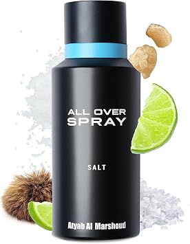 Atyab Al Marshoud Salt All Over Spray 125 mL - Long-Lasting Up to 24 Hours, Unisex Fragrance Mist, Refreshing Lime & Sea Salt Scent with Musk, Premium All Over Spray for Women & Men