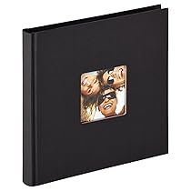 walther design album fotografico nero 18 x 18 cm con ritaglio di copertina, Fun FA-199-B