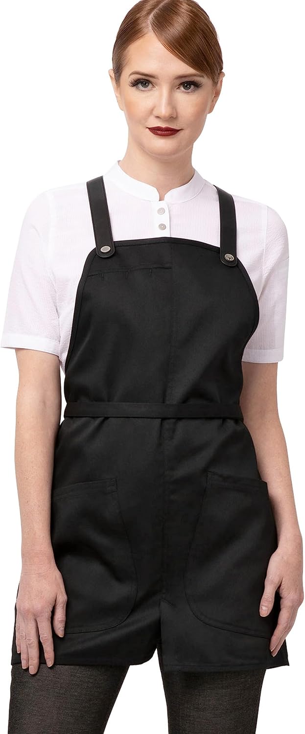Chef Works Unisex Largo Short Bib Apron