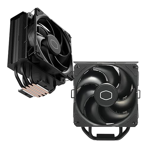 Miniatura 29 de Cooler Master Enfriador de aire de CPU Hyper 212 RGB Black Edition, ventilador SF120R RGB, 4 tubos de calor CD 2.0, negro metálico anodizado, aletas