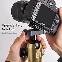 Vista 2 de Geekoto Trípode para Cámara de 73 Pulgadas - Trípode Ligero para DSLR con Cabezal Esférico de 360° y Placa de Liberación Rápida, Soporta hasta 33.07