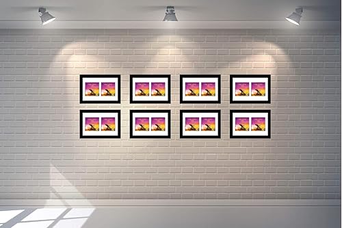 Miniatura 4 de Creative Picture Frames Marco de música de doble cubierta de CD de 8 x 12 pulgadas con paspartú blanco de pie o de pared (paquete de 4)