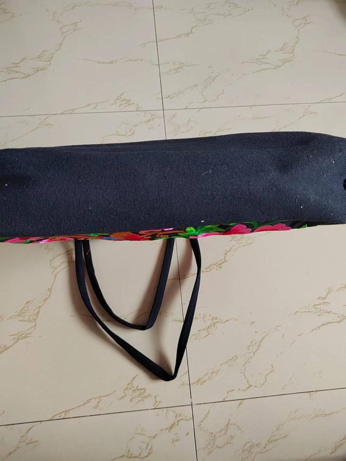 Embroidered Floral Tote Bag with Birds - Image 7